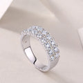 Factory Wholesale Sterling S925 Wedding Band Ring Two Row 1.08Carat Moissanite Ring Antique Design for Women Wedding