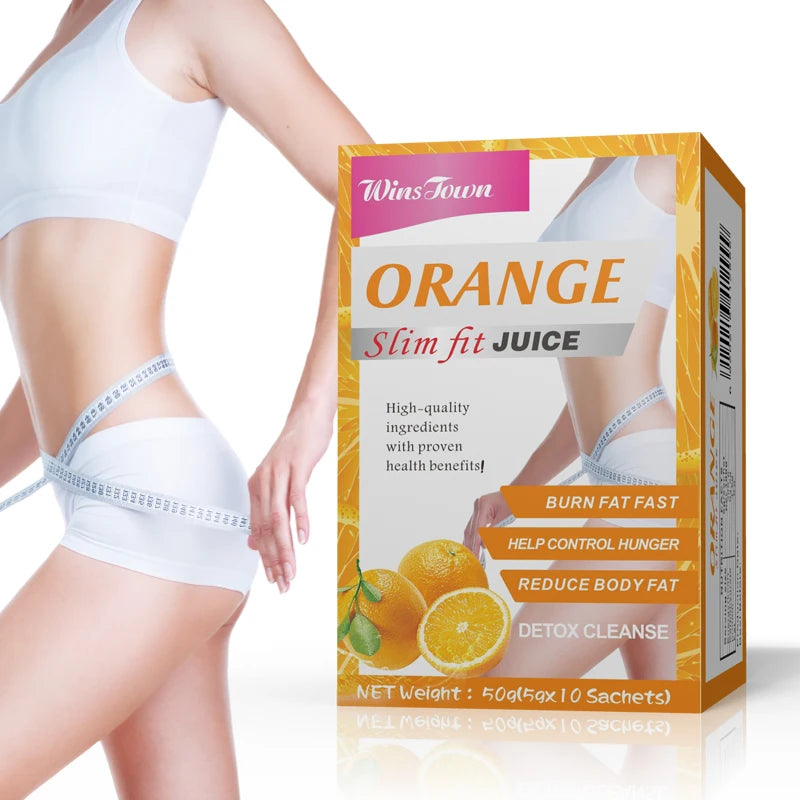 Winstown Weight Control Drink Instant Fit Juice Powder Fat Burning Burn Tummy Detox Orange Fruit Slim Fit Juice