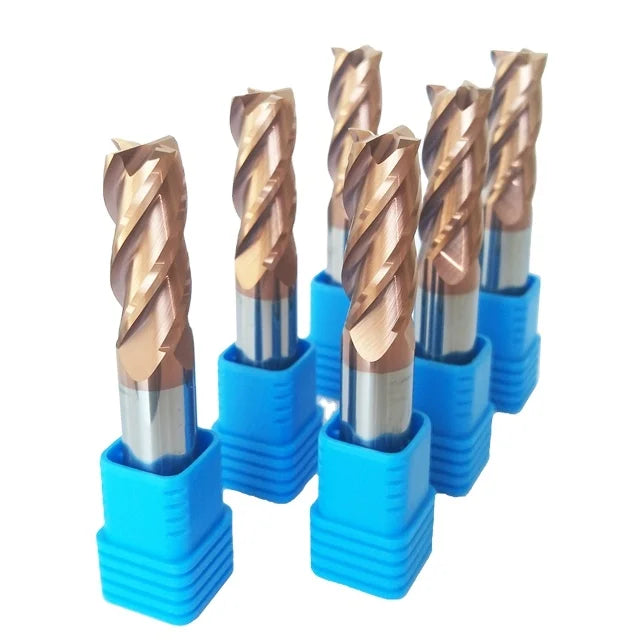 DL Brand CNC Tools Carbide End Mill with Tin/AlTin Coating 2/4 Flutes 55HRC Hardness 1-20mm Diameter OEM/ODM Customizable