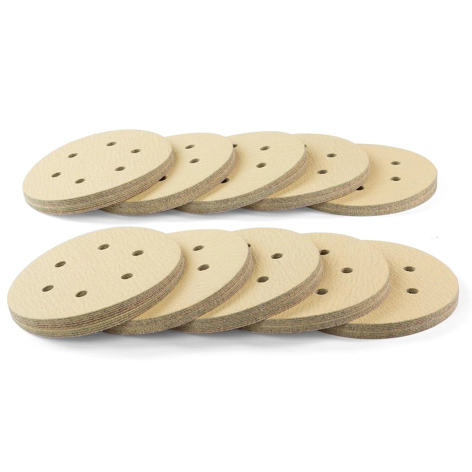 1000pcs/carton 6 Inch 6 Hole Hook and Loop Sanding Discs 80 Grit Aluminum Oxide Sanding Disc for Orbital Sanders
