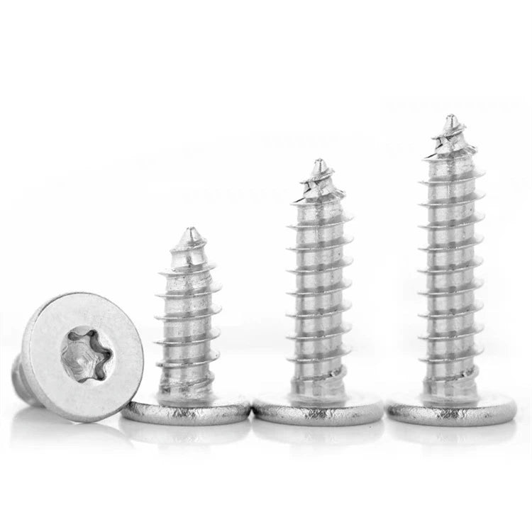 M2 M2.3 M2.6 M3 M4 M5 Stainless Steel 304 Wood Star Torx Drive Low Profile Thin Flat Head Self Tapping Screws