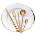 304 Light Luxury Gold Stainless Steel Cutlery Set Western Tableware Steak Knife Fork Chopsticks Golden Dessert Spoon 10 Pcs