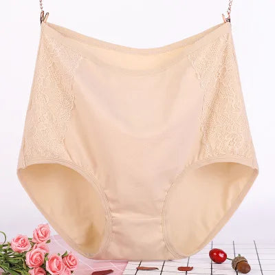 XL~ 6XL 95% Cotton Big Size Underwear Fat Women High Waist Plus Size Ladies Panties for 40~100kg Fat Girl