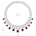Dubai Exquisite Jewelry 925 Sterling Silver Lab Grown Ruby Necklace Classic Unique Design Best Gift for Your Partner