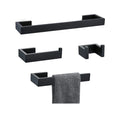CUSTOM Bathroom Hardware Accessories Set 4 Piece Stainless Steel 20 Inch Towel Bar Toilet Paper Holder Matte Black