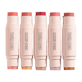 Wholesale Private Label Dewy Luminosity Makeup Blusher and Highlighter Glamour Lips Eye Cheek Tint Cream Stick Highlighter Blush