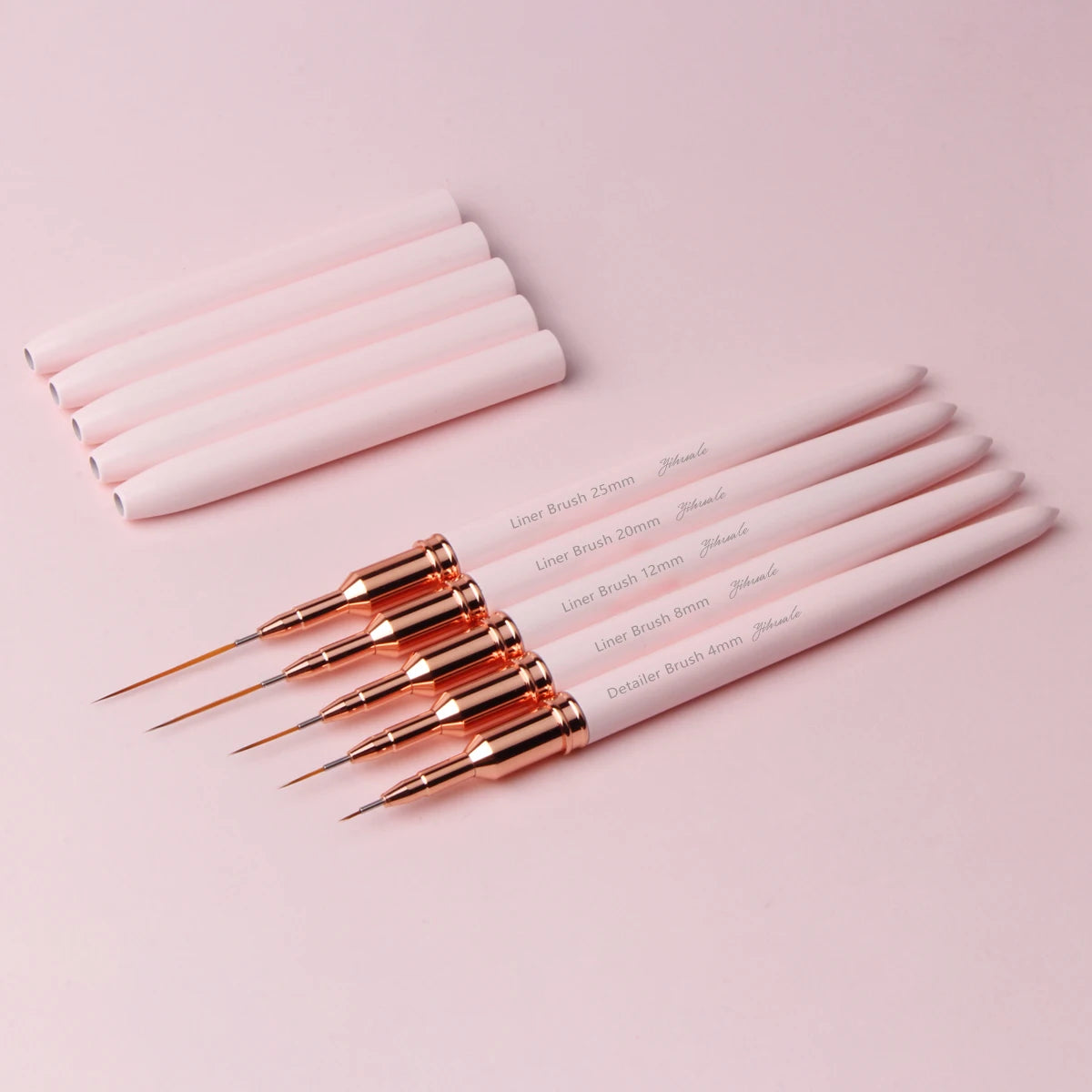 Nail Art Brush Set Long Liner Detail Fine Designs 5pcs Liner Brushes Set Linework Art Brush