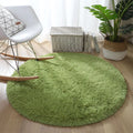 Low Price Soft Round Green Fluffy Bedroom Carpets and Rugs for Kid's Room