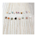 Boho Stainless Steel Satellite Chain Necklace Rough Stone Amethyst Raw Crystal Necklace for Women Girl