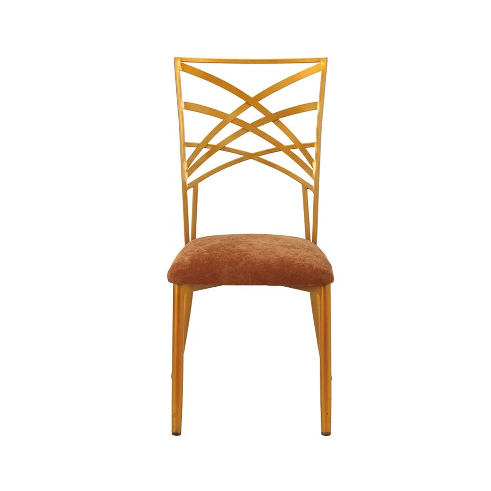 Modern Design Steel Gold Powder Coated Chameleon Wedding Chair for Hotel Use