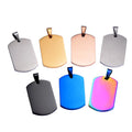 Stainless Steel Men Dog Tags Engraved Necklaces Engraving Blank Dog Id Name Tag Custom Metal Dogtags