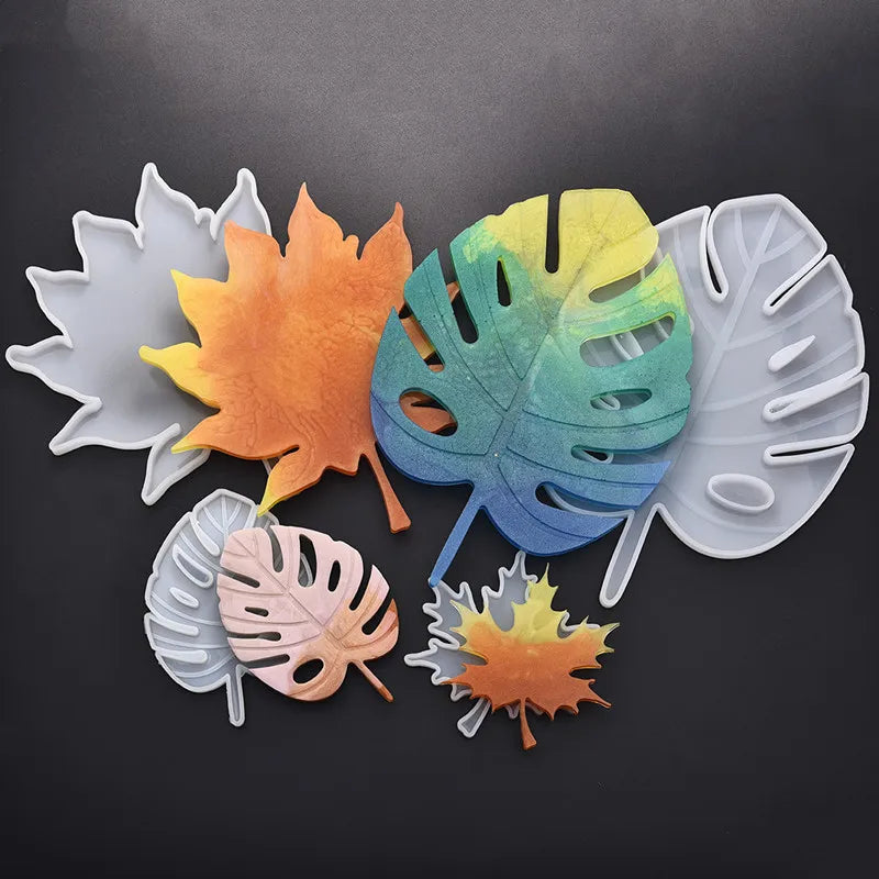 HY Leaf Coaster Silicone Molds for Resin Epoxy Casting Mold