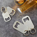 Wholesale Promotion Bottle Opener Keychain Beer Opener Keychains Laser Custom Sublimation Blank Stainless Steel Metal Key Chains