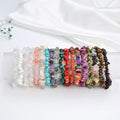 Hot Sale Natural Irregular Shape Chip Stone Beads Crystal Jasper Gemstone Gravel Chip Beaded Stretch Bracelet