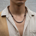 Vintage Cow Leather Rope Necklace Personality Cowhide Necklace Retro Bead Pendants Men Jewelry Leather Necklaces