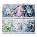 30pcs Per Pack Background Material Paper Snowy Dream Series Winter Theme Can Write and Collage