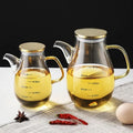 High Borosilicate Glass Heat Resistant Hand Blown Modern Oil Pot Flip Top Detachable Design Kitchen Seasonings Soy Sauce Vinegar