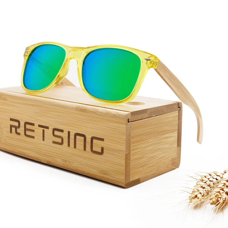 Custom Logo Polarized Shades Skin-Friendly Wood Arms for Clear Sunny Outings
