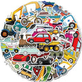 40Pcs Car Vehicle Transportation Plane Bike Ship Cartoon Bus Sticker Paste Paper Decor Children Gift Souvenir Laptop Stickers