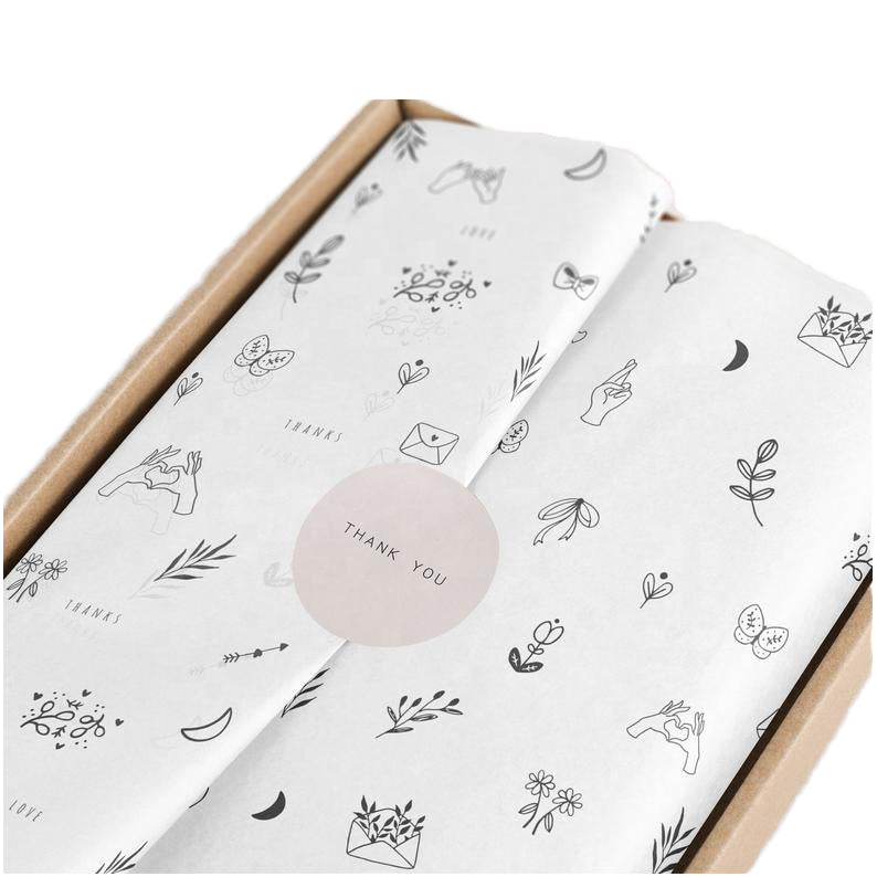 Custom Printed Coated Tissue Wrapping Paper for Clothing Shoes Gifts Socks Packaging for Screen Printing Single Side Resin