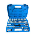 Customizable 32-Piece Solid Metal Manual Socket Wrench Combination Set OEM Home Tool Repair Box Case Trowel Shovel Steel