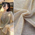 New Arrival Custom 100% Polyester Wrinkle Shiny Metallic Strech Lurex Foil Bikini Luxury Skirt Woman Dress Fabric