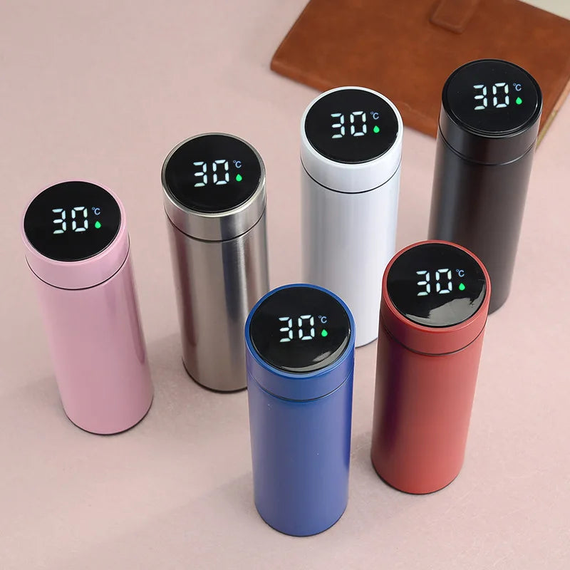2023 Promotional Gift Cheap Stainless Steel Water Bottle Led Digital Temperature Display Vacuum Smart Thermos Flask