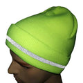 Factory Direct Supply Sports Slouch Beanie Hat Reflective Green Beanie Men Women Knitted Winter Hat