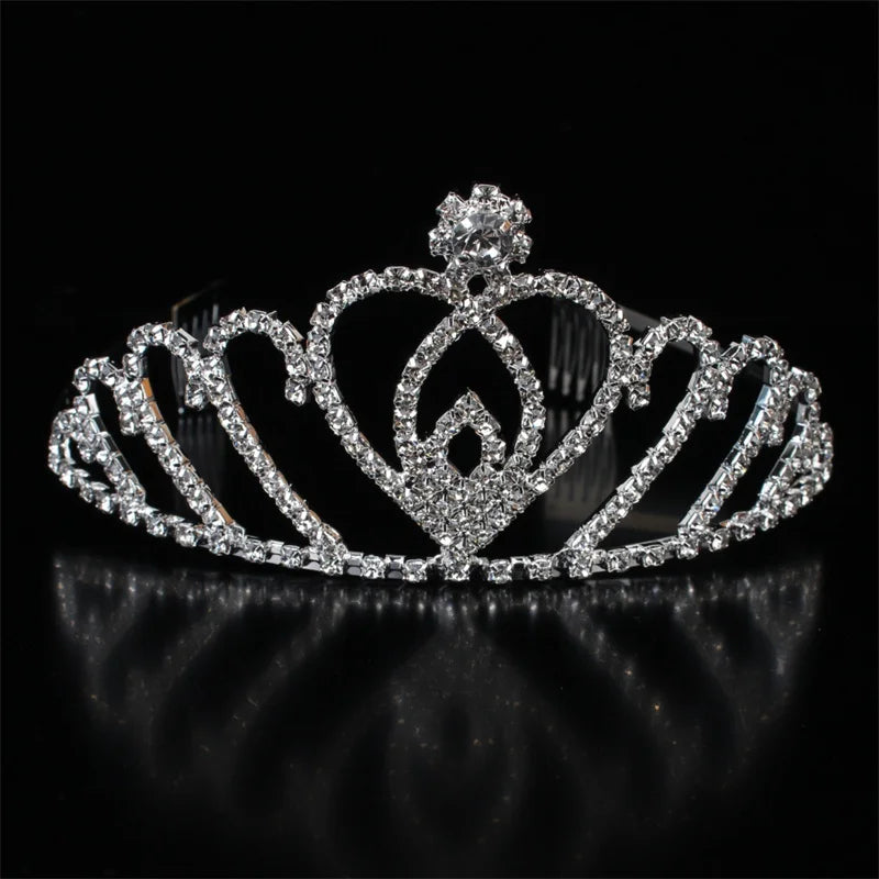 Hot Sale Cheap Princess Tiaras Fashion Children Bridal Crowns Headwear Girls Crystal Tiara Crown