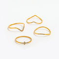 Joolim  18K PVD  Gold Plated Dainty Arrow Irregular Not Fall Zirconia  CNC Inlay Fine Dainty Rings for Women  Fashion Jewelry