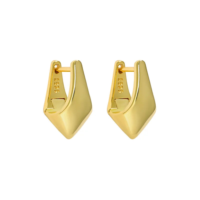 Trending Jewelry Unique Hoop Earrings 925 Sterling Silver Chunky Gold Hoop Earrings Bulk Wholesale Earrings