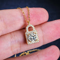 925 Sterling Silver Pendant 1 Carat Moissanite Diamond Necklace Key Heart Lock Necklace New Silver Pendant Lock
