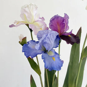 Y-H075 High Quality Artificial Iris Flower Real Touch Home Wedding Party Decoration Table Center Piece French Flower