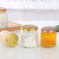 150ml / 200ml / 280ml / 380ml / 500ml Vertical Stripes Round Glass Jam Jars With Lid Storage Pickles Jar for Food