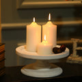 Luxury Handmade Decorative Organiser White Color Wooden Cupcake Stand Candle Holder Stands Rustic Wood Cake Tray With Pedestal