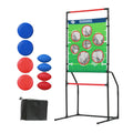2-in-1 Football Disc Toss Backyard Lawn Game Glying Disc Game Rugby Ball Toys Throwing Toss Game Set for Outdoor Games