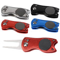 Hot Sale Custom Logo Detachable Ball Marker Colorful Zinc Alloy Pitch Fork Golf Green Fork Premium Divot Repair Tool for Golfers