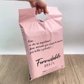Eco Friendly Wholesale High Quality Matte pink Custom logo Poly Mailers Summer Clothes Package Plastic Shipping Bag with Handle