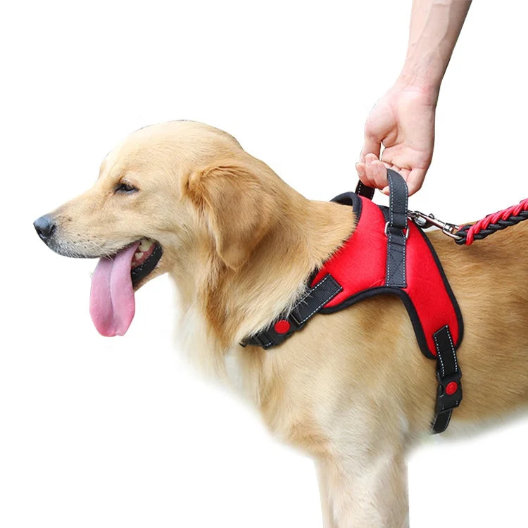 Reflective No Pull Traction Rope Breathable Adjustable Pet Harness Dogs Vests Large Dog Training Harness