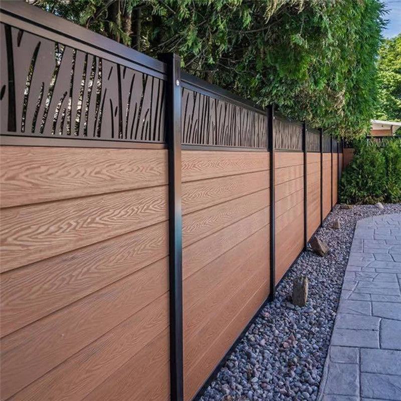 Privacy Fencing House Decorative Wood Plastic Composite Panel Wpc Fence