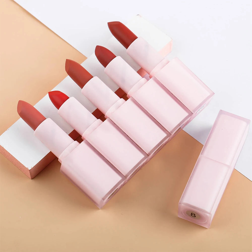 Custom DIY Matte Lipstick Set Long-Lasting Mineral Lipstick and Lip Kits for Daily Makeup Use Waterproof