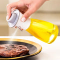 Creative New Press Type Oil Spray Bottle Large Diameter Frying Steak Barbecue Oil Spray Dustproof Glass Oil Pot