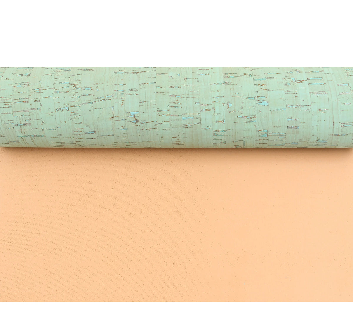 INFOCORK Light Green Cork Fabric Leather Sheet - Soft Synthetic PU Base for Shoes Wallpaper Bags Packaging Suits & Toy Mats