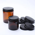 Factory Custom-made 70/400 Metal Jar Lids Matte Black Logo Embossing 89/400 Aluminium Screw Caps With 2oz 4oz 8oz Candle Jars