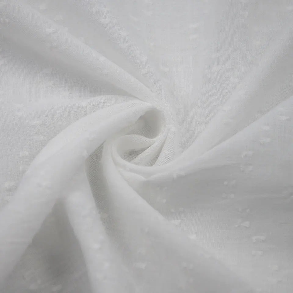 Summer Cloth Women Fashion Shirt 70gsm Lightweight Pure Color 80 Poly 20 Cotton Wavy Cutting Motif TC Dress Fabric