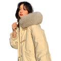 Fashion Waist Design Sense Niche Thickening Winter Long Korean Woman Ladies Down Jackets