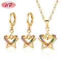 Luxury Bridesmaid Fancy High Quality Necklace and Earrings Jewelry Sets for Women