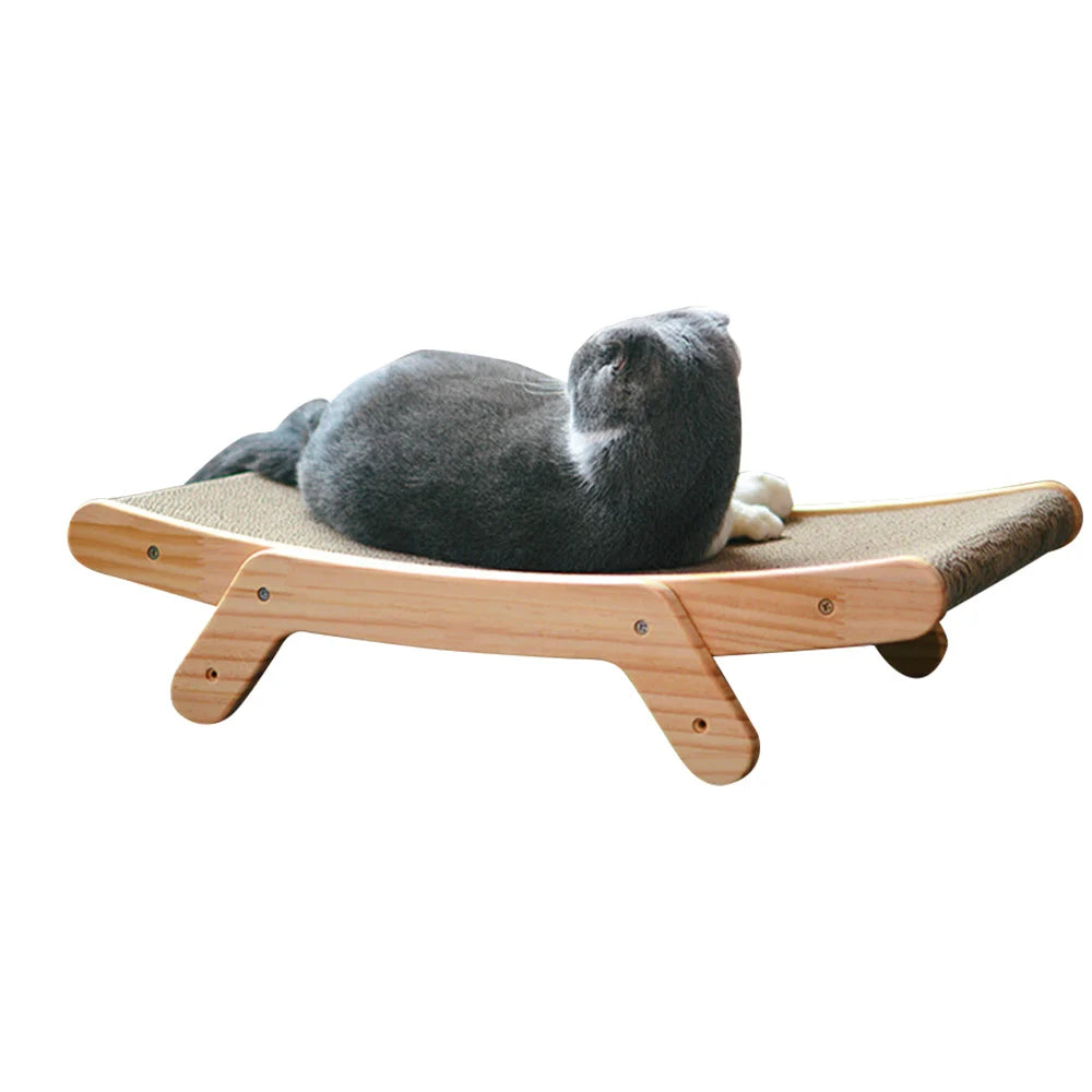 Wholesale Cat Scratch Resistant Board Scratcher Cat Wood Bed Set cat Kitten Scratch Board