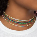 FUAMAY Wholesale Women Sterling Silver 18K Gold Plated Crystal CZ Chain Tennis Choker Jewelry Charm Chain Necklaces