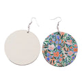 Fashion Jewellery Professional MDF Earring Sublimation Double-sided Round MDF Earrings